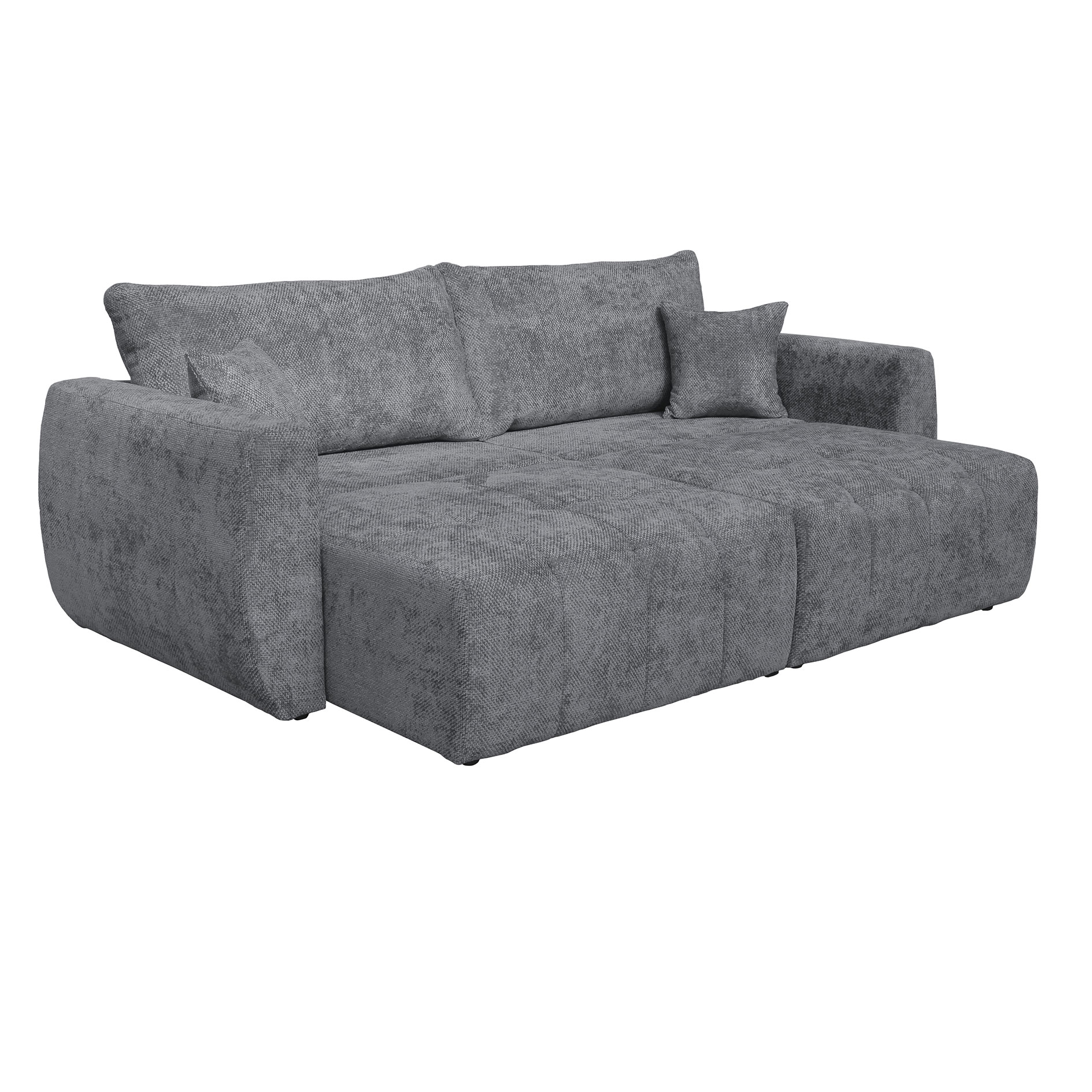 Big Sofa - anthrazit - mit Staukasten und Liegefunktion - 245 cm