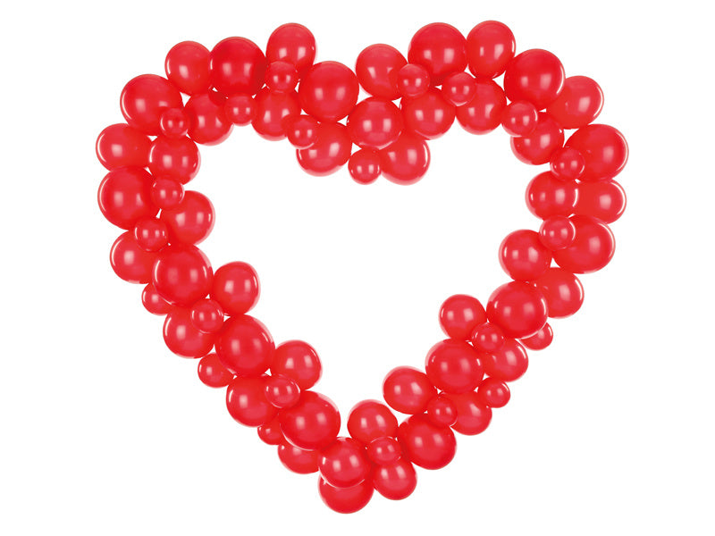 Balloonboog Hart Rood 5 delig