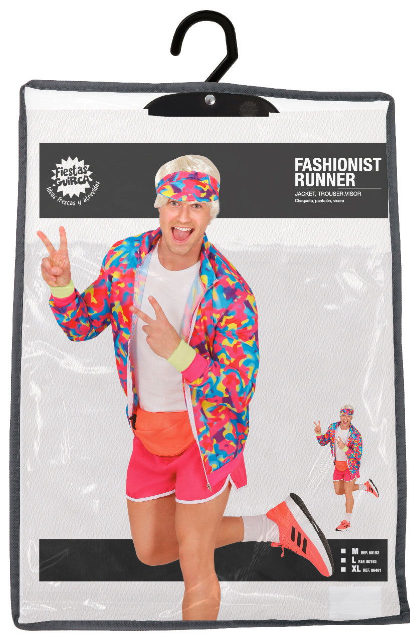 Neon 80S Kostuum Gekleurd Heren