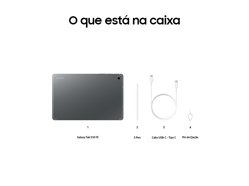 TABLET SAMSUNG GALAXY TAB S10 FE CINZENTO 256GB