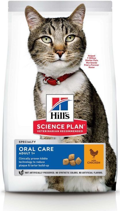 Hill's - Science Plan - Kattenvoer - 2x7kg - Oral Care - Kip