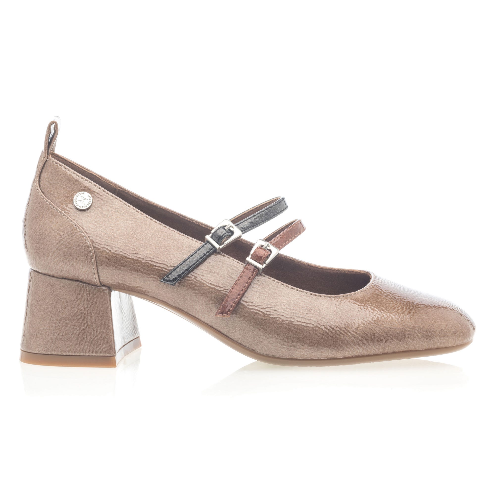 Babies à talon Femme beige