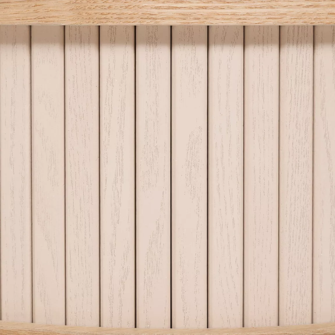 Table de chevet ronde en bois (H54 cm) Nysos Crème