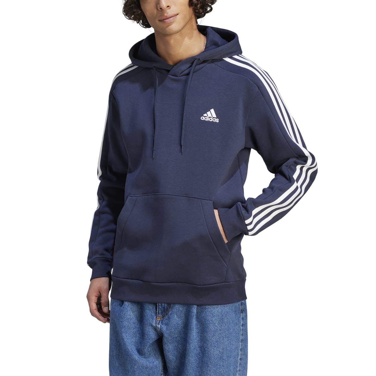 adidas  3-Stripes Hooded Fleece
