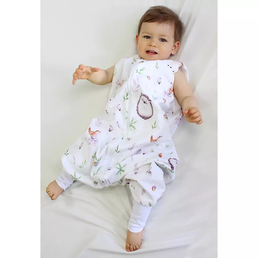 TupTam Baby Sommer Schlafsack mit Beinen ohne Ärmeln grünweiß