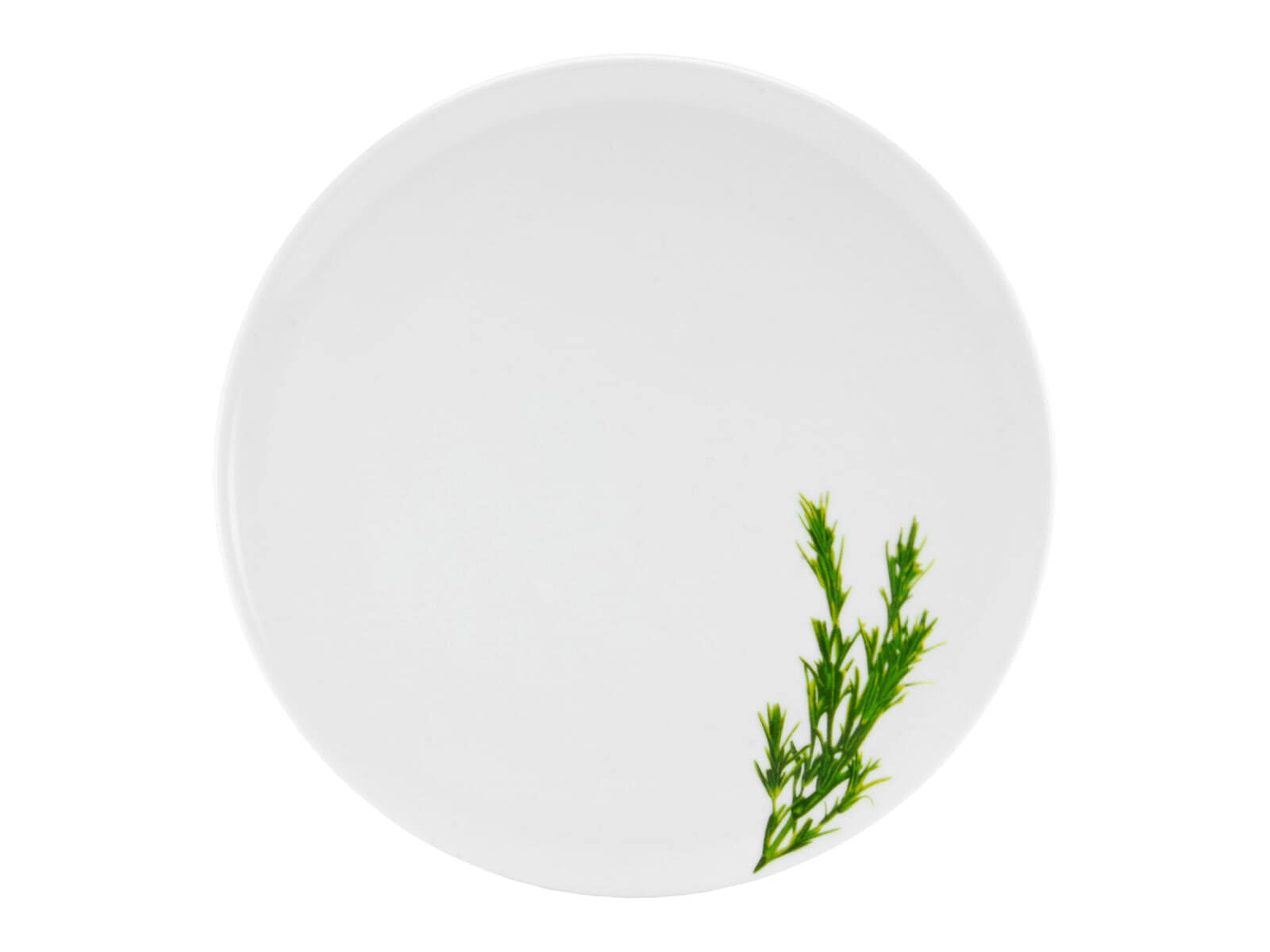 CreaTable Pizzateller KRÄUTER ROSMARIN 33 cm Porzellan weiß