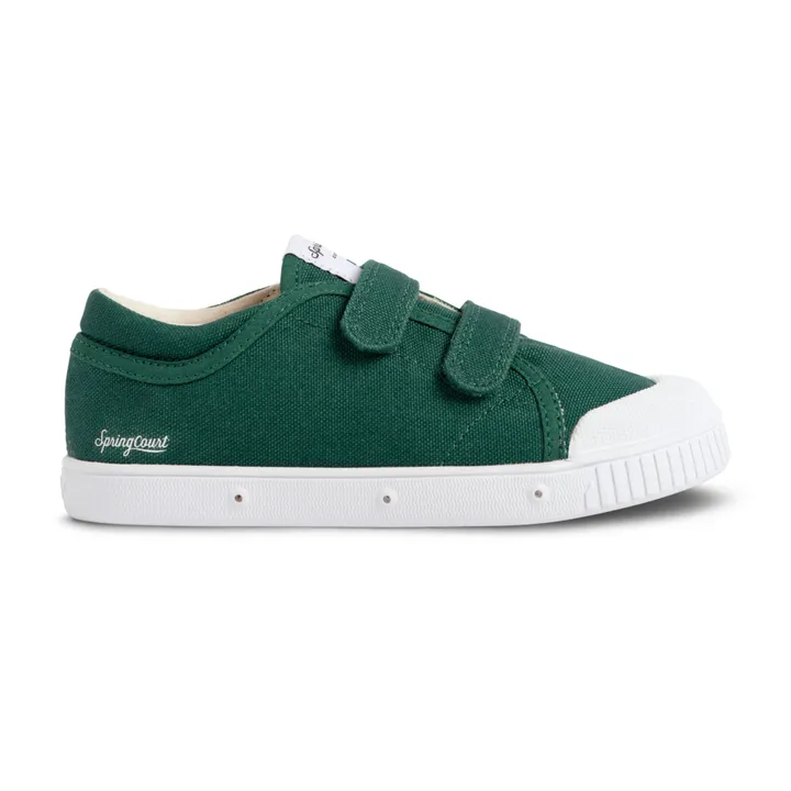 Spring Court Baskets Basses Scratchs G2 Canvas | Vert