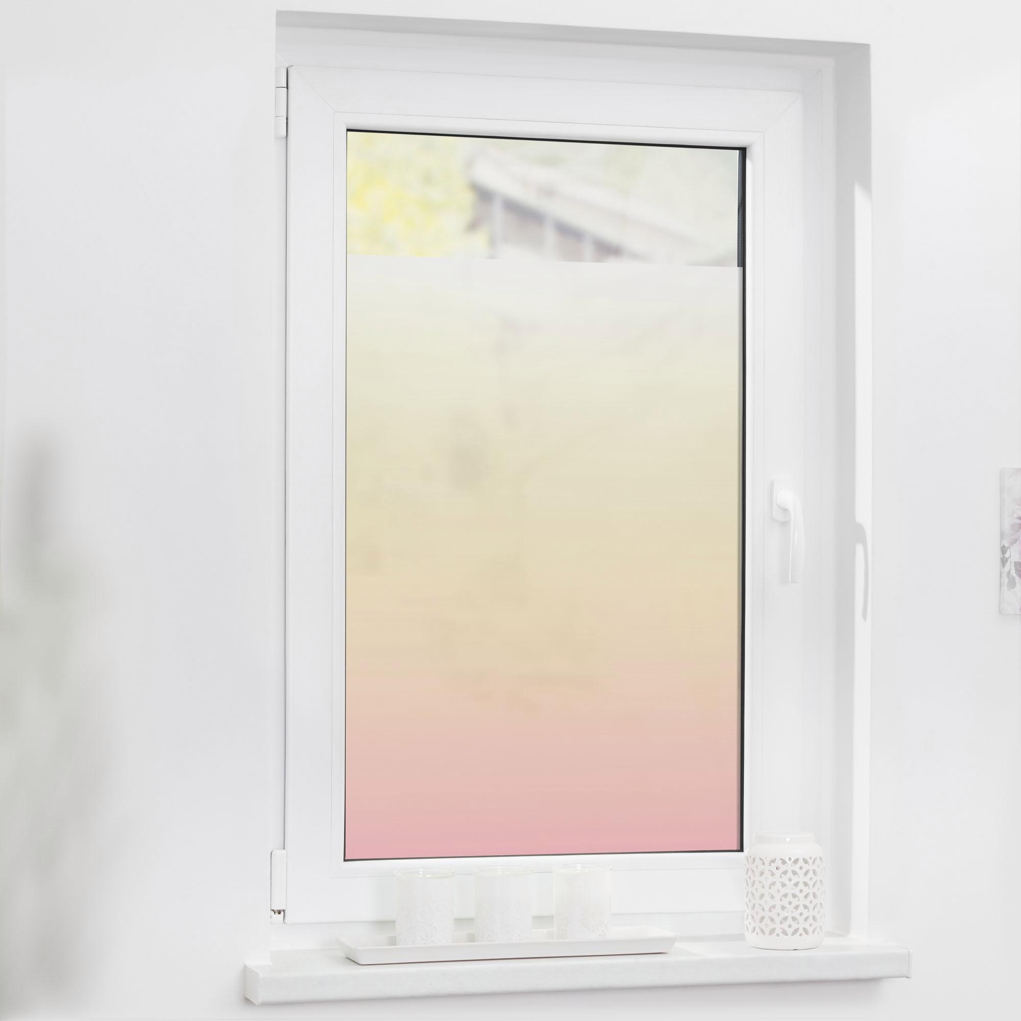 LICHTBLICK ORIGINAL Fensterfolie »Ombre Rosa« 1 Stk. blickdicht strukturiert Klebepunkte selbstklebend, Sichtschutz