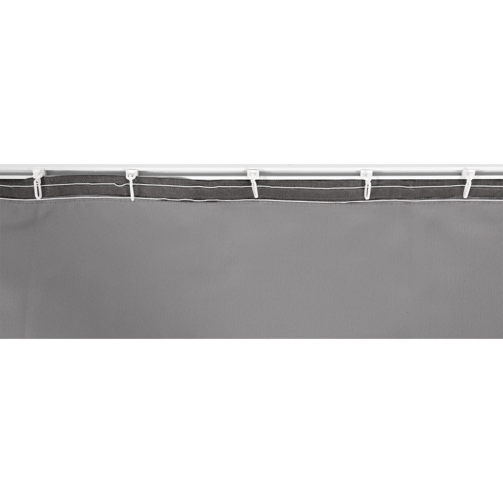Fertigvorhang Polyester 140 x 260 cm grau