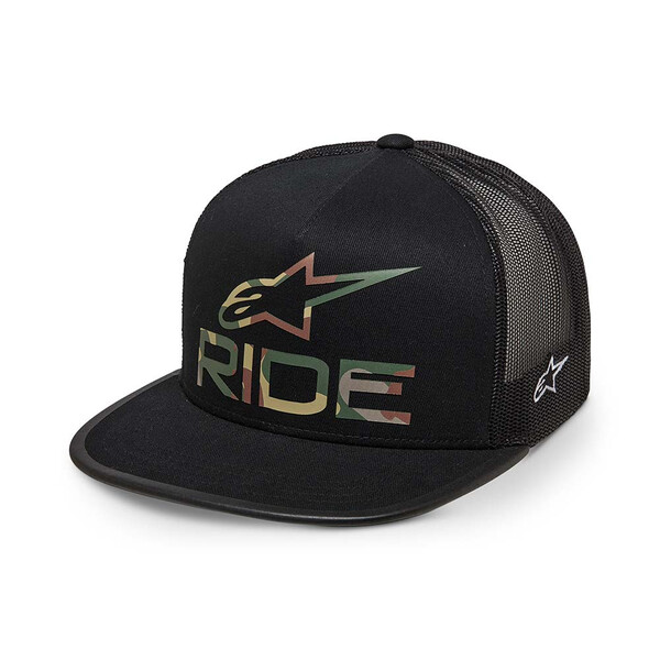 Alpinestars - Casquette Ride 4.0 Camo Trucker Noir / Camouflage Vert