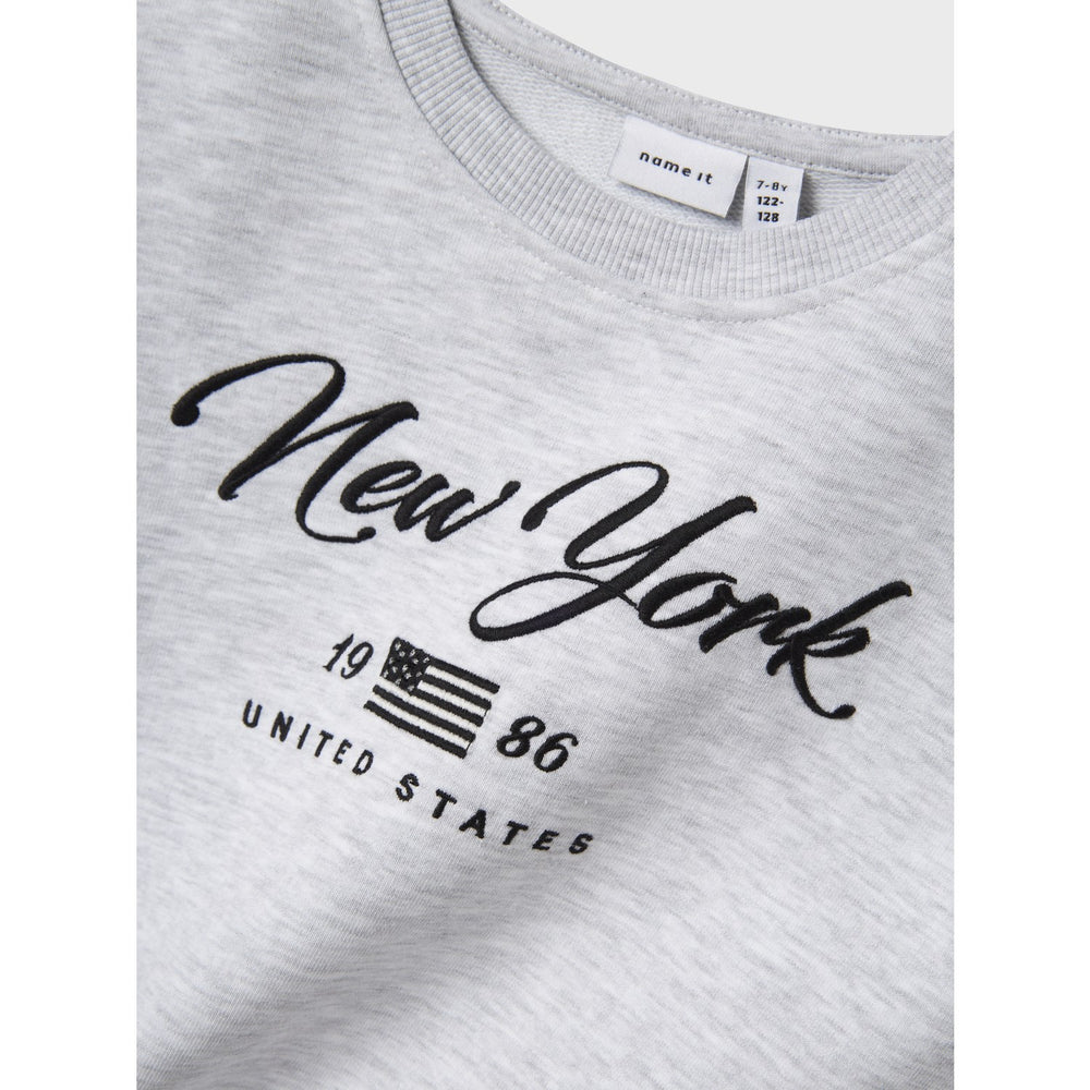 Køb Name It Light Grey Melange Nkmkera Ls Rlx Sweat Unb