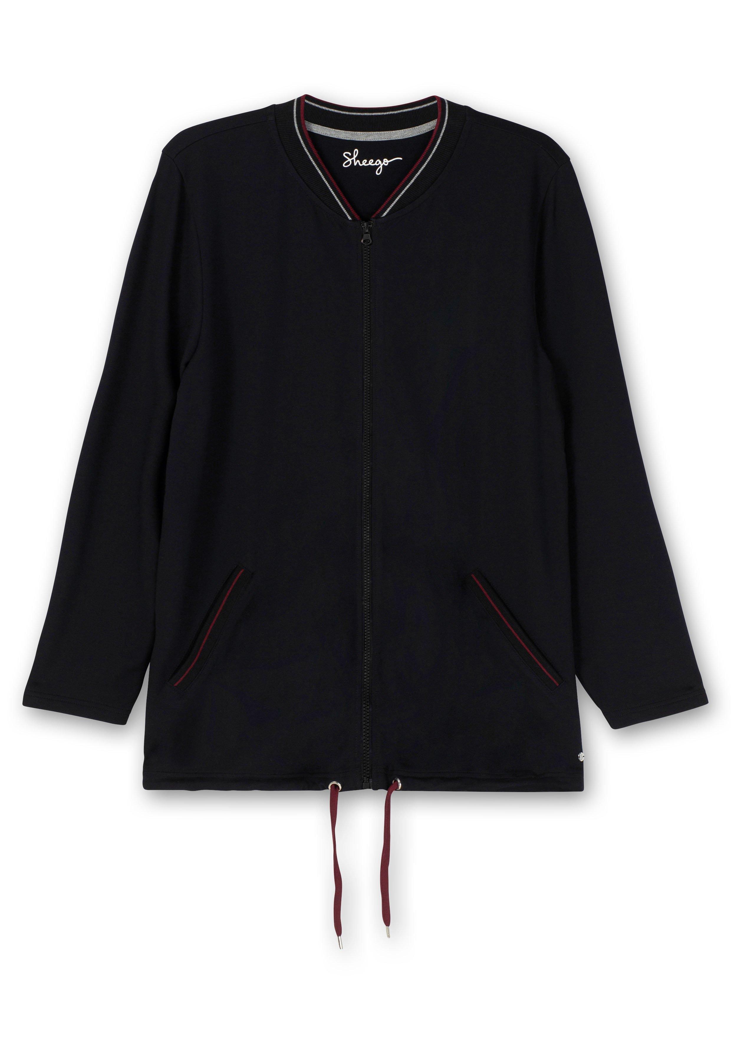 Sweatjacke mit Taschen und Saum-Tunnelzug
