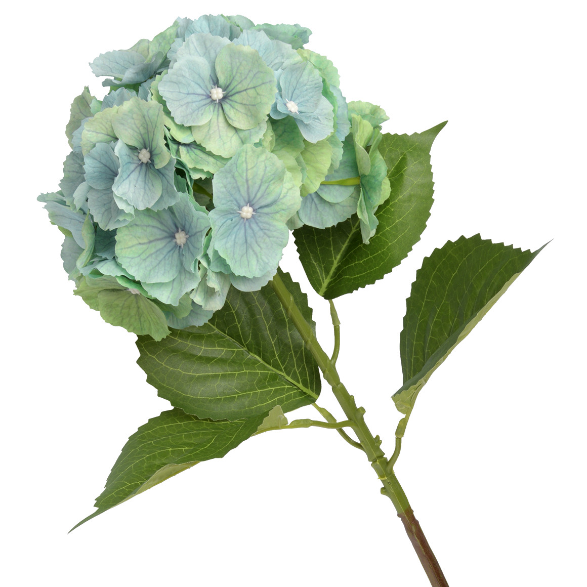 Kunstblume Hortensie grün