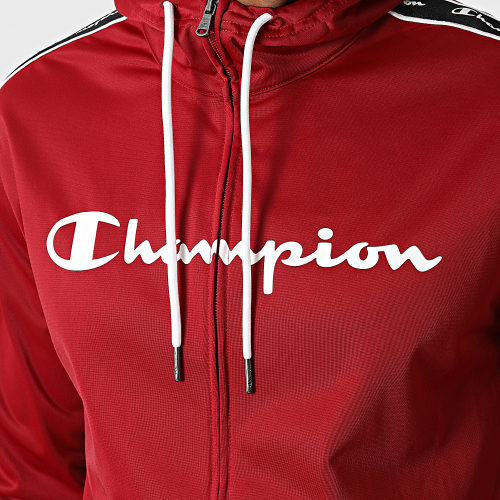 Veste Zippée Capuche A Bandes 217838 Bordeaux