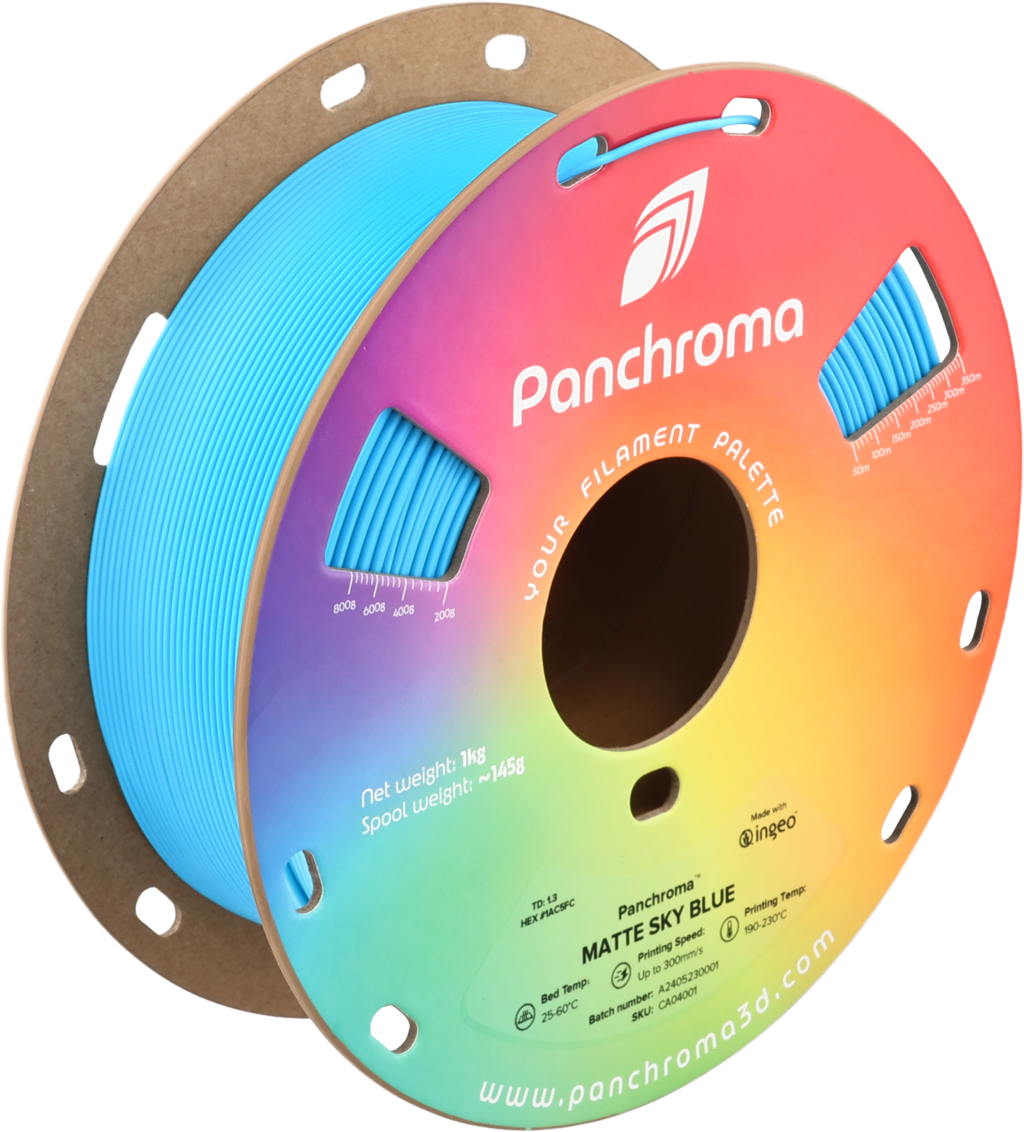 Polymaker  Panchroma™ PLA Matte Sky Blue, 1,75 mm / 1000 g    Matte Eleganz in Sky Blue