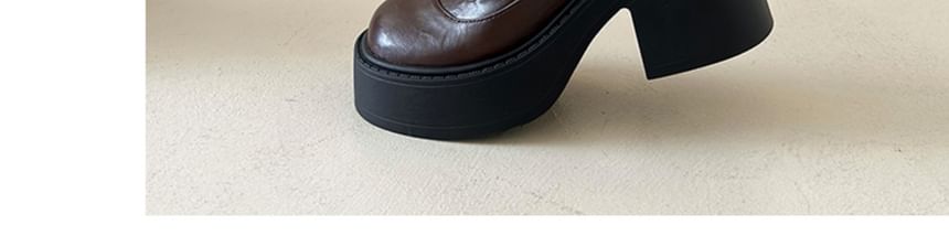Nikao - Mary Jane pumps met plateauhak en blokhak