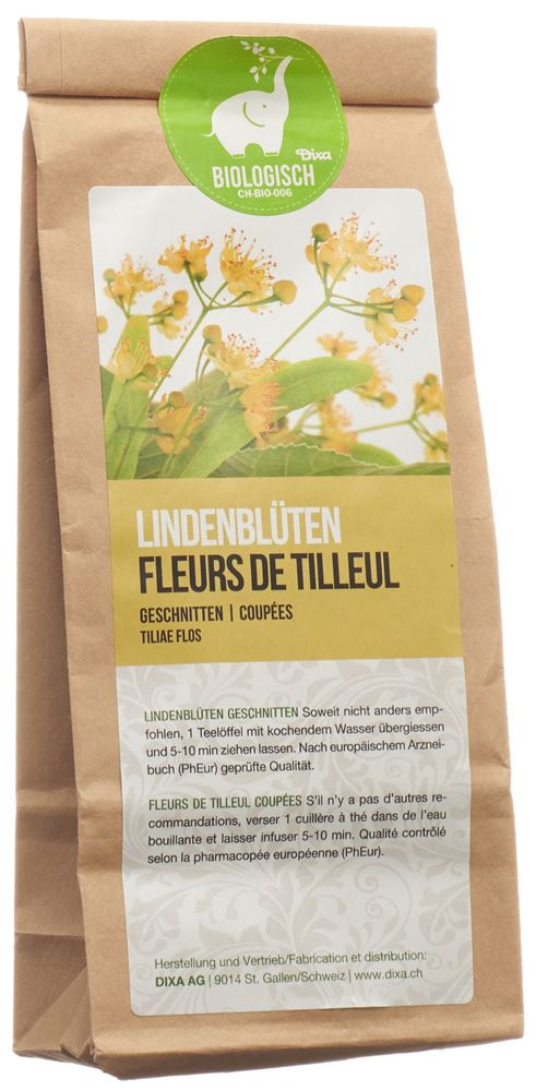 DIXA Lindenblüten<br>90 g, PhEur BIO geschnitten