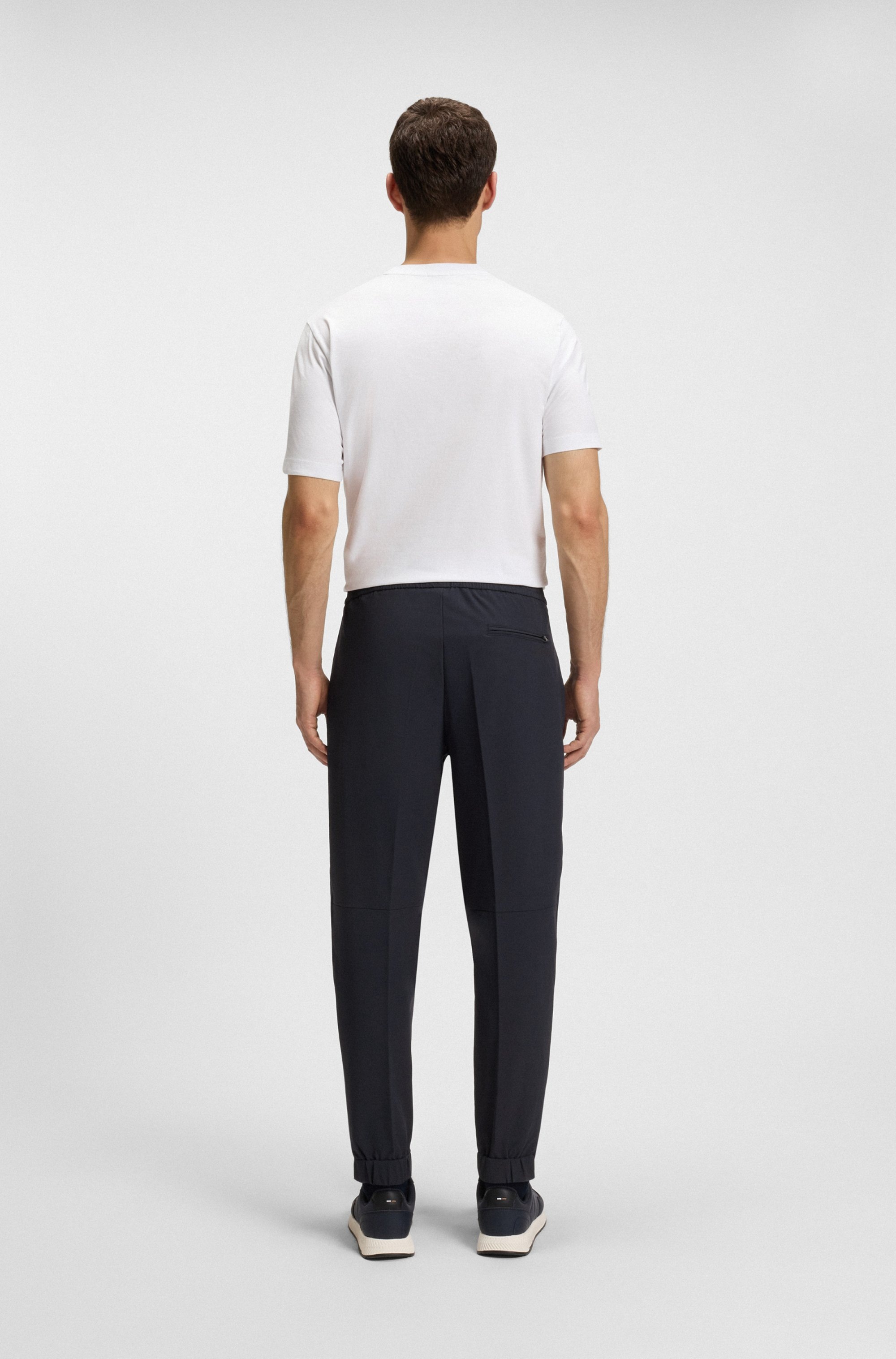 BOSS GREEN Stretch-Hose »T Flex«  mit elastischem Bund und Kordelzug Stretchhose Businesshose
