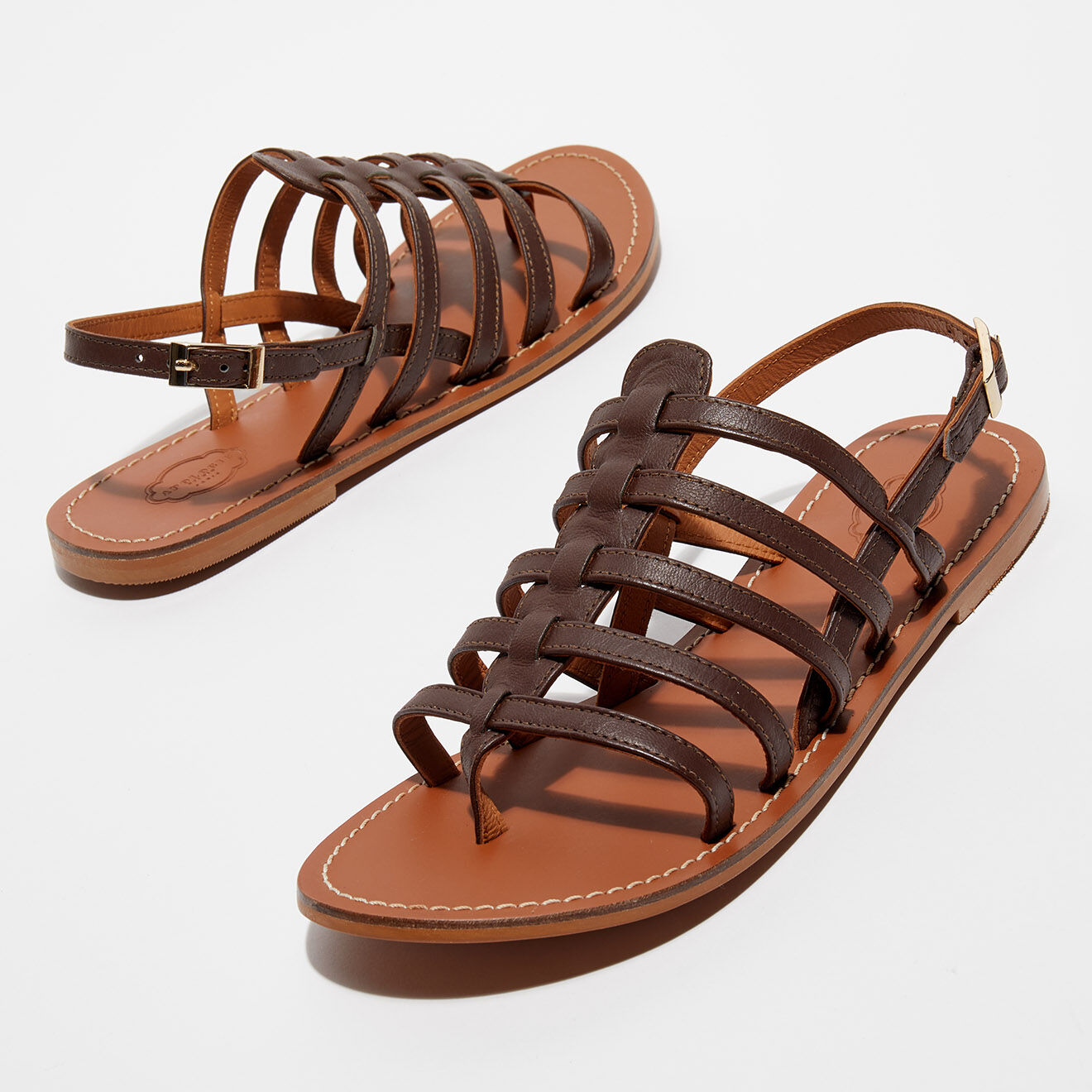 Apologie Studio Sandales en Cuir Alba marron