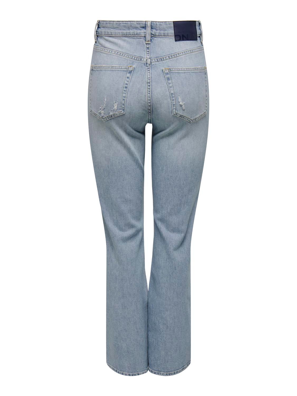 ONLCAMILLE Hohe Taille Weiter Beinschnitt Jeans Light Medium Blue Denim