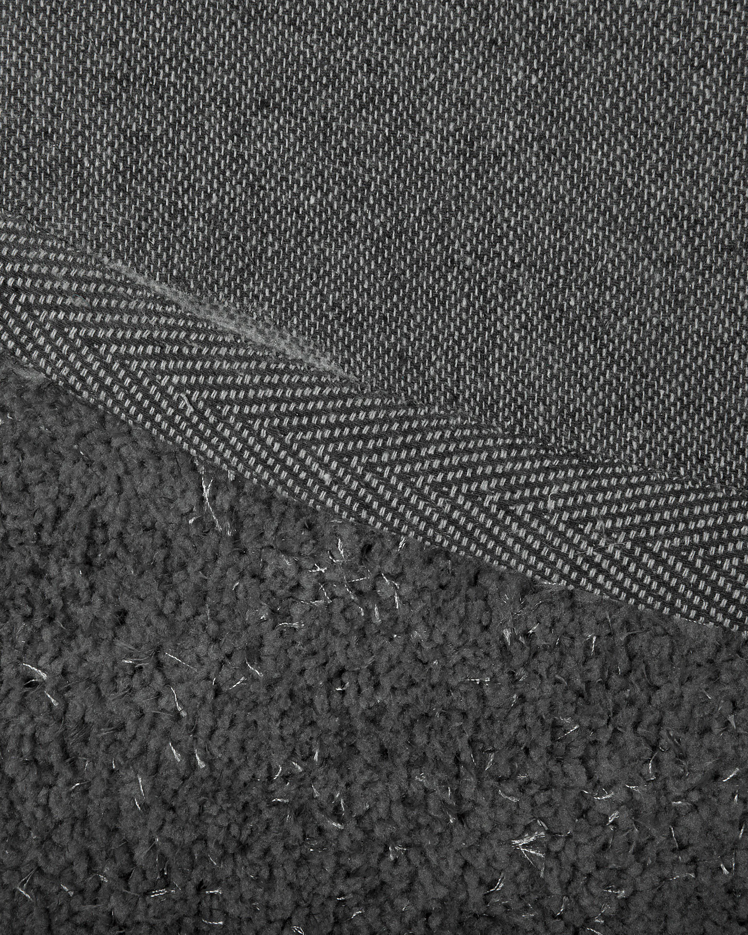 Hoogpoligvloerkleed DEMRE Donkergrijs ø 140 cm