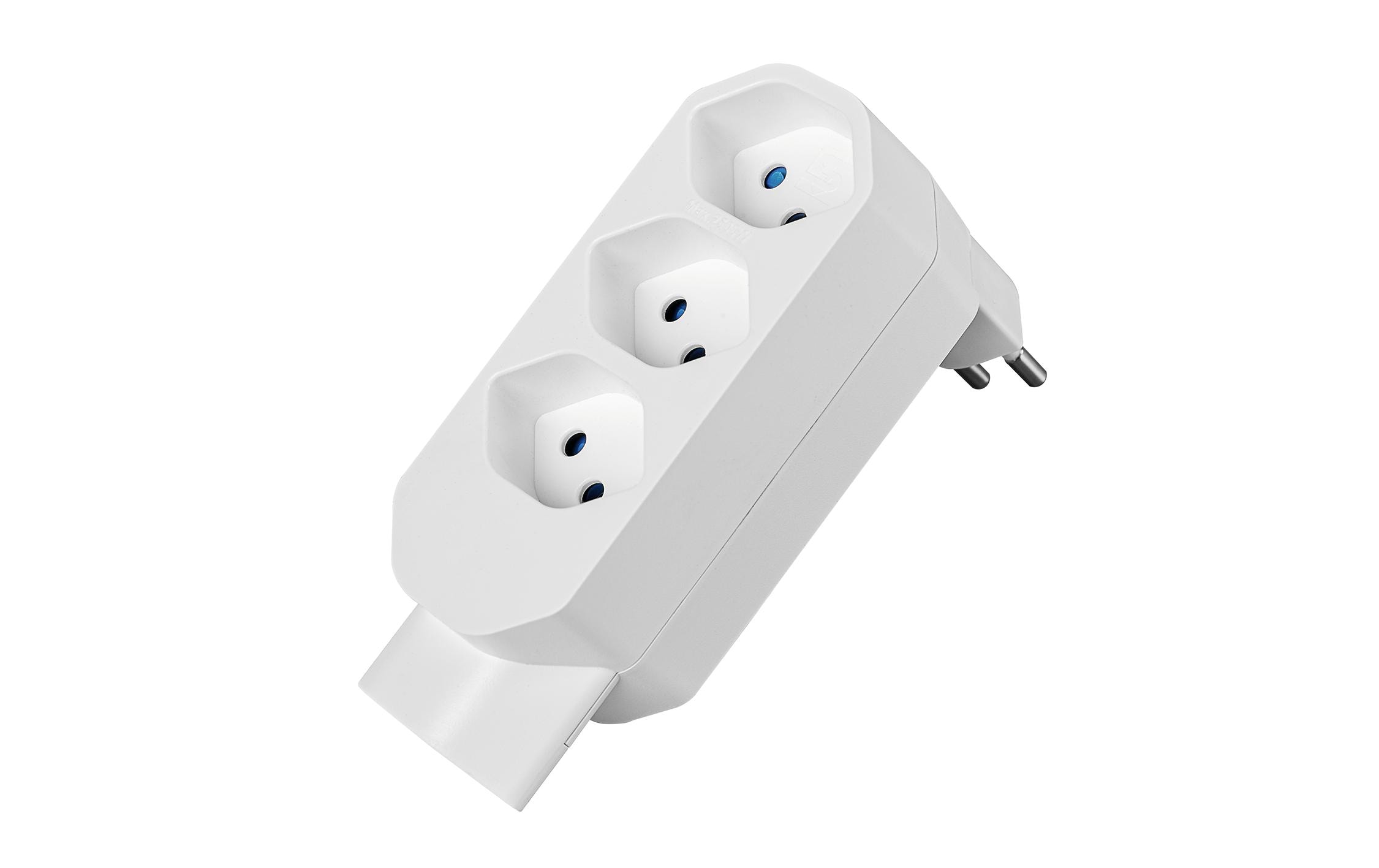 Manta Mehrfachadapter 4xT13 (1x unten) drehbar 4Mehrfachadapter LINE 3xT13 + 1xT13 drehbar 320° weiss