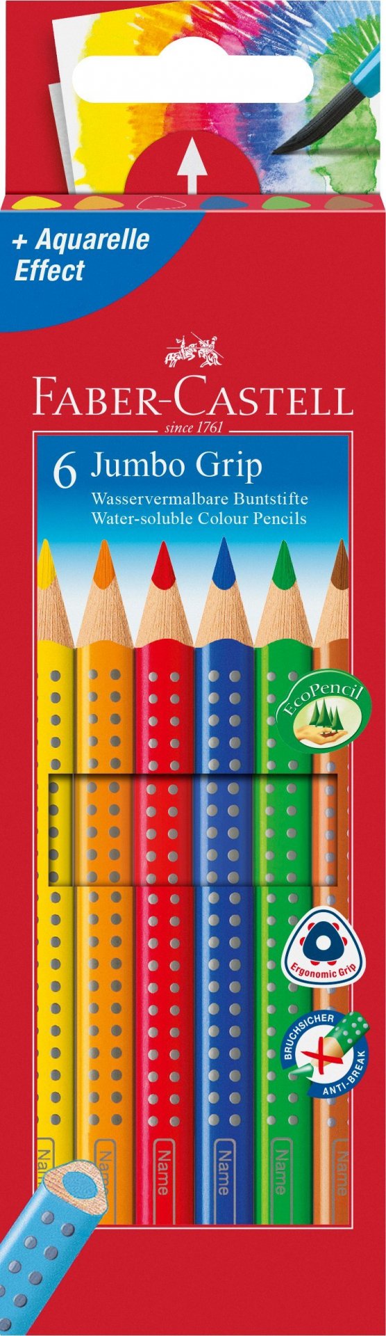 Faber-Castell Farbstift Jumbo Grip, 6er-Set