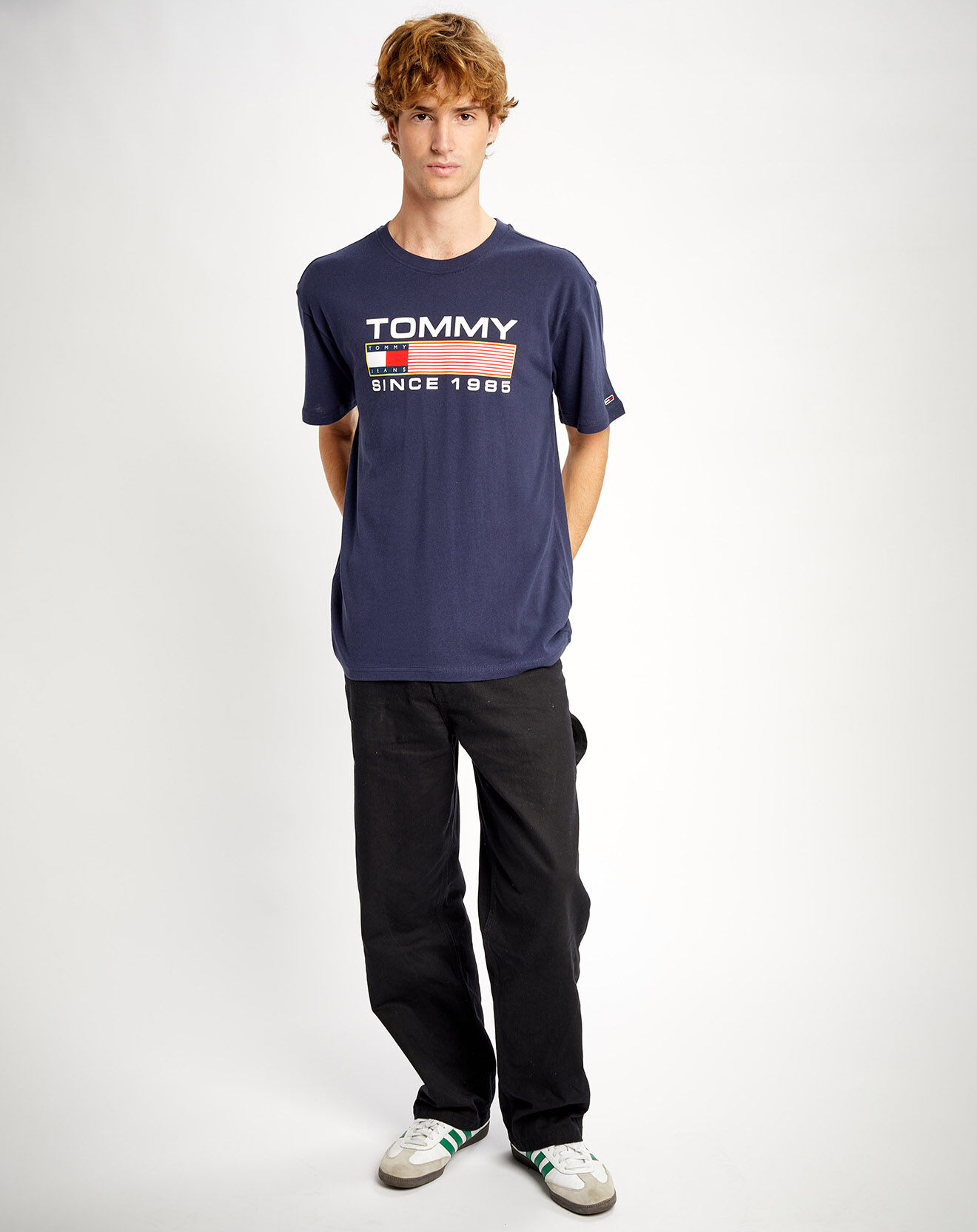 Tommy Jeans T-Shirt Athletic Twisted logo bleu marine