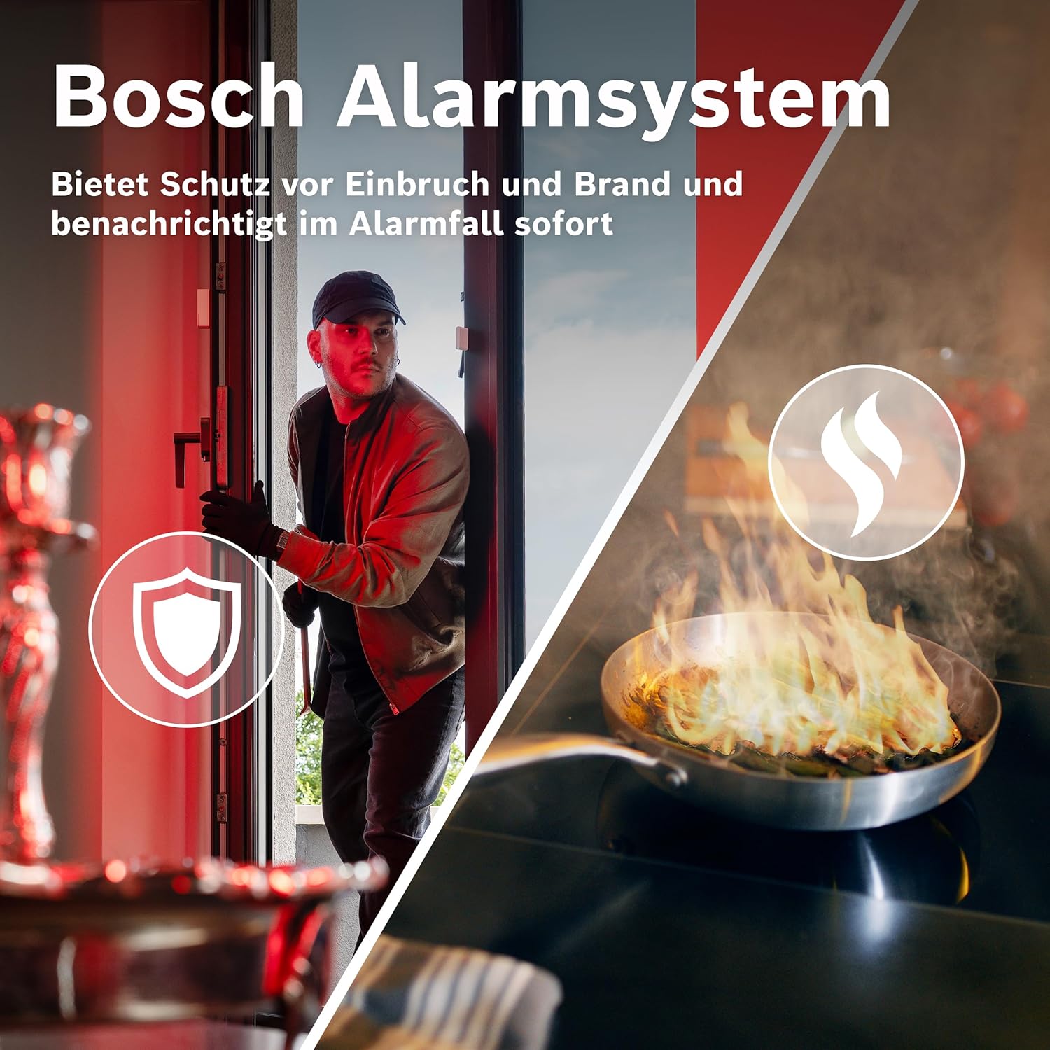 Bosch Smart Home Alarmsystem S, Starter-Set inklusive Gutscheincode für 2 Monate Security+ Notfallservice gratis