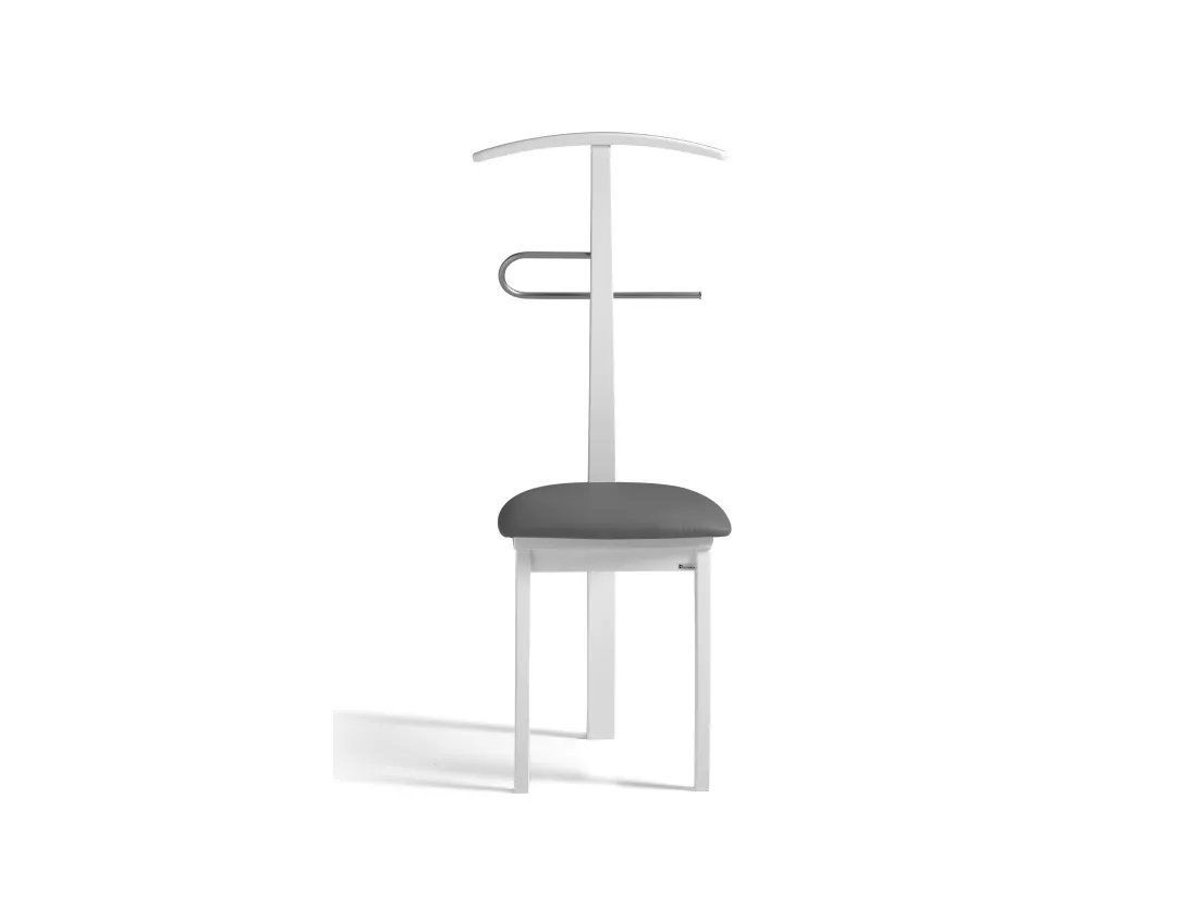 Valet de nuit - H108cm x L46cm x P44cm - hêtre massif blanc - Stilizzato