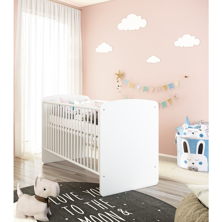 nonjoo. Kinderbett Mey 70 x 140 cm weiß