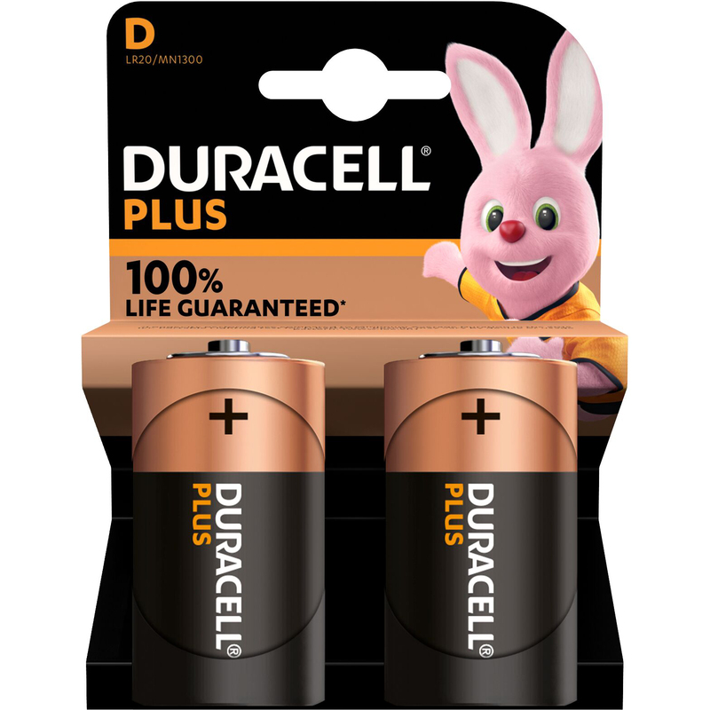 Duracell Batterien Plus, D/LR20, 2 Stück