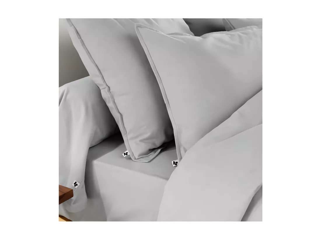 HEDDA - Drap Plat 240x300cm Flanelle de Coton Coloris Brume