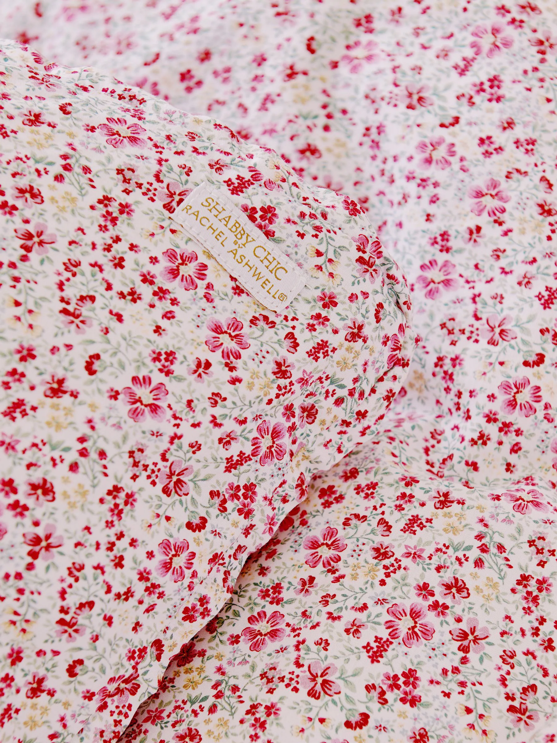 Shabby Chic by Rachel Ashwell® set van 200 -draads dekbedovertrek en kussensloopset met platte bies