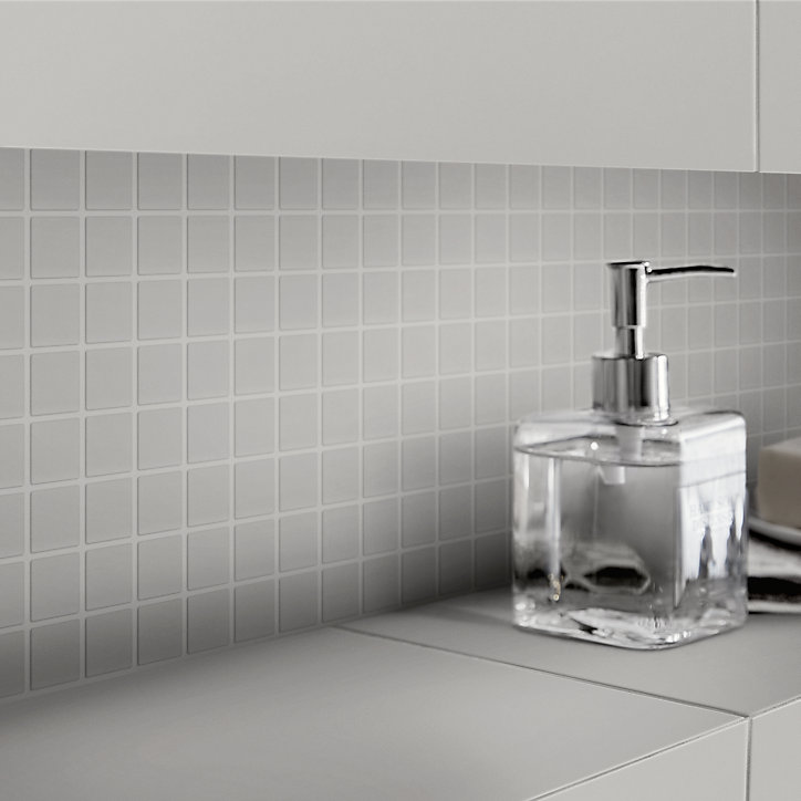 Mosaïque gris clair 30x30cm Plain carré
