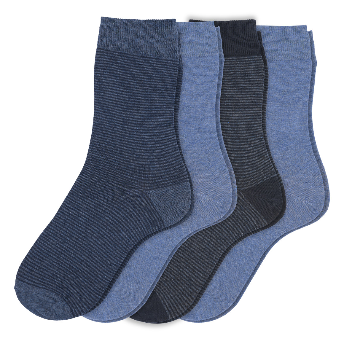 VanVaan 4 Paar Herren Socken im Muster-Mix marine