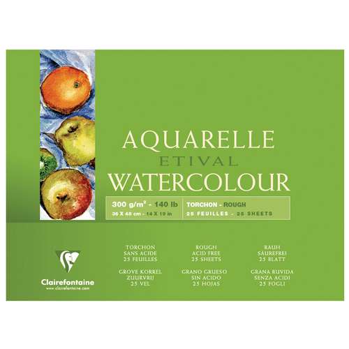 Clairefontaine ETIVAL Aquarellblock, Rau