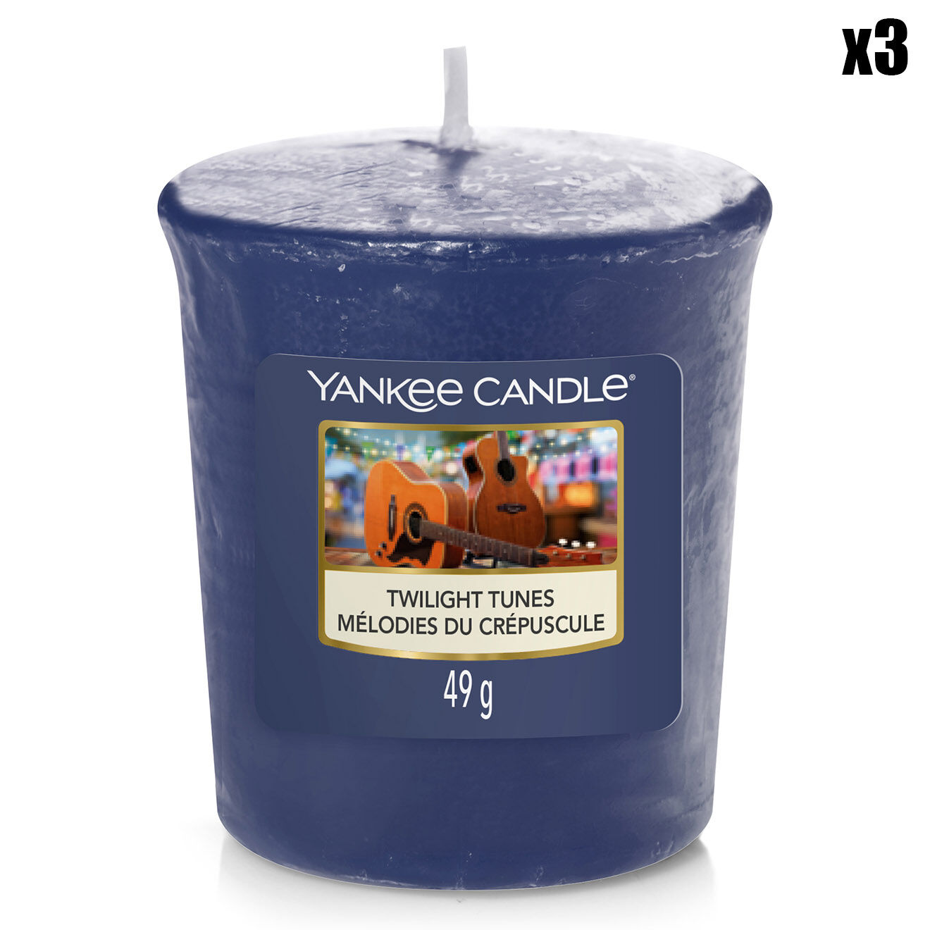 Yankee Candle 3 Bougies parfumée votive Original Mélodies du crépuscule - 15h