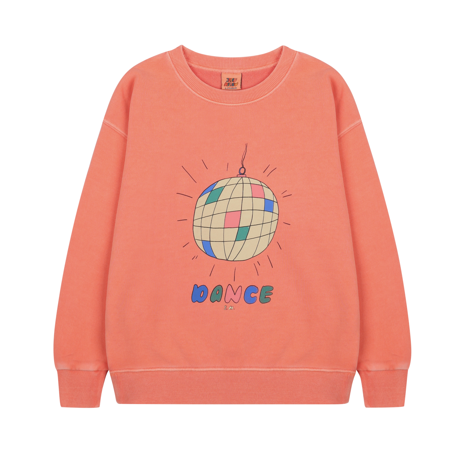 Jelly Mallow | Disco Ball Pigment Sweatshirt | Peach Pink