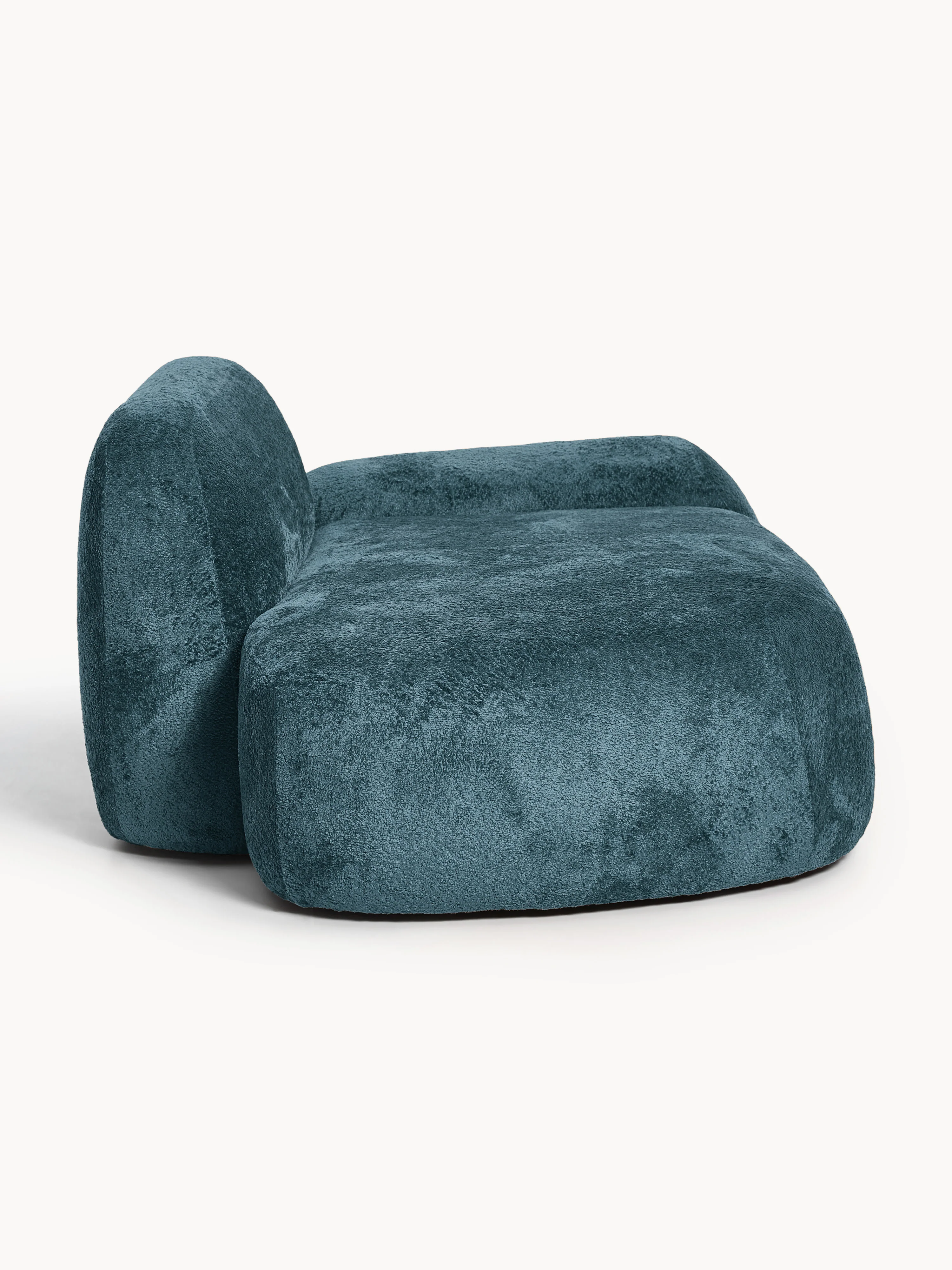 Teddy bouclé bank Wolke (2-zits) met chaise longue