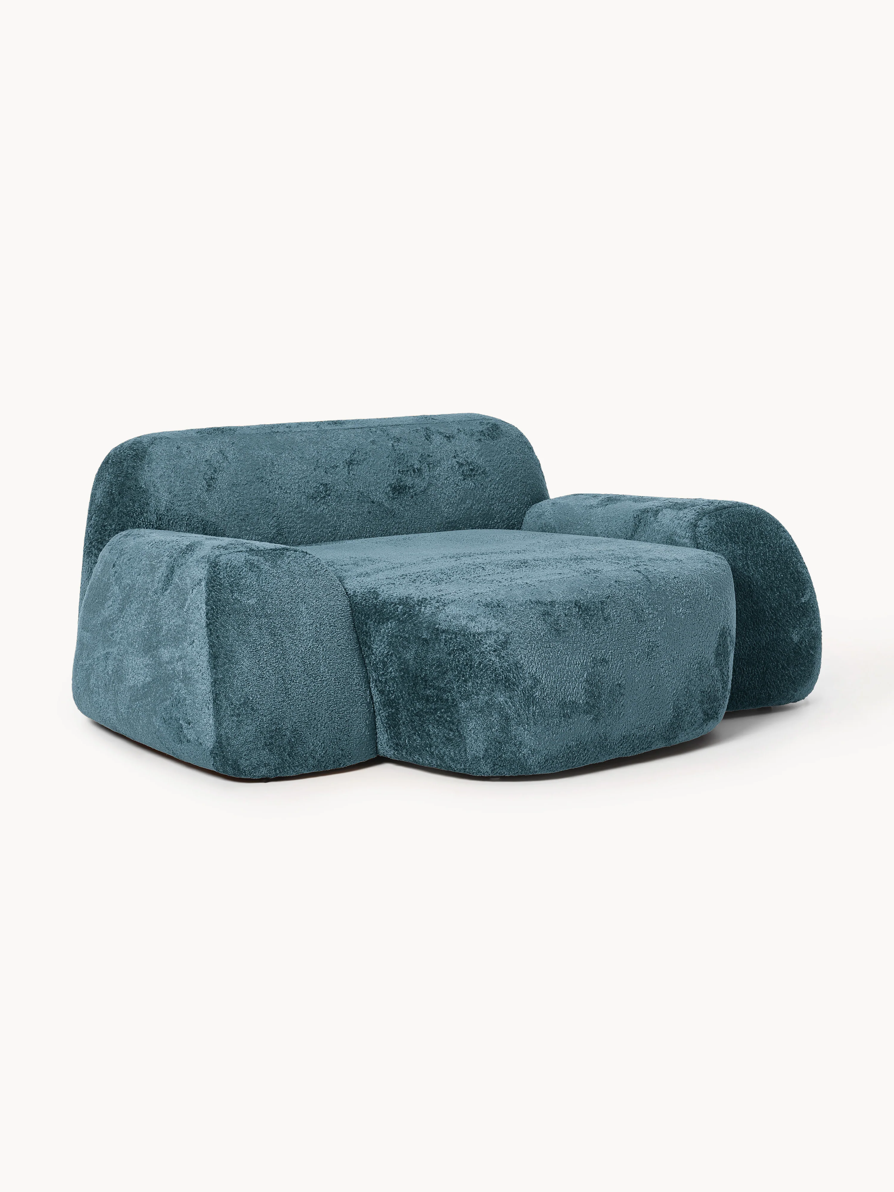 XL teddy bouclé loungestoel Wolke