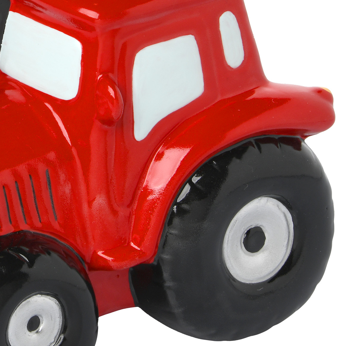 Topolino Spardose in Traktor-Optik rot