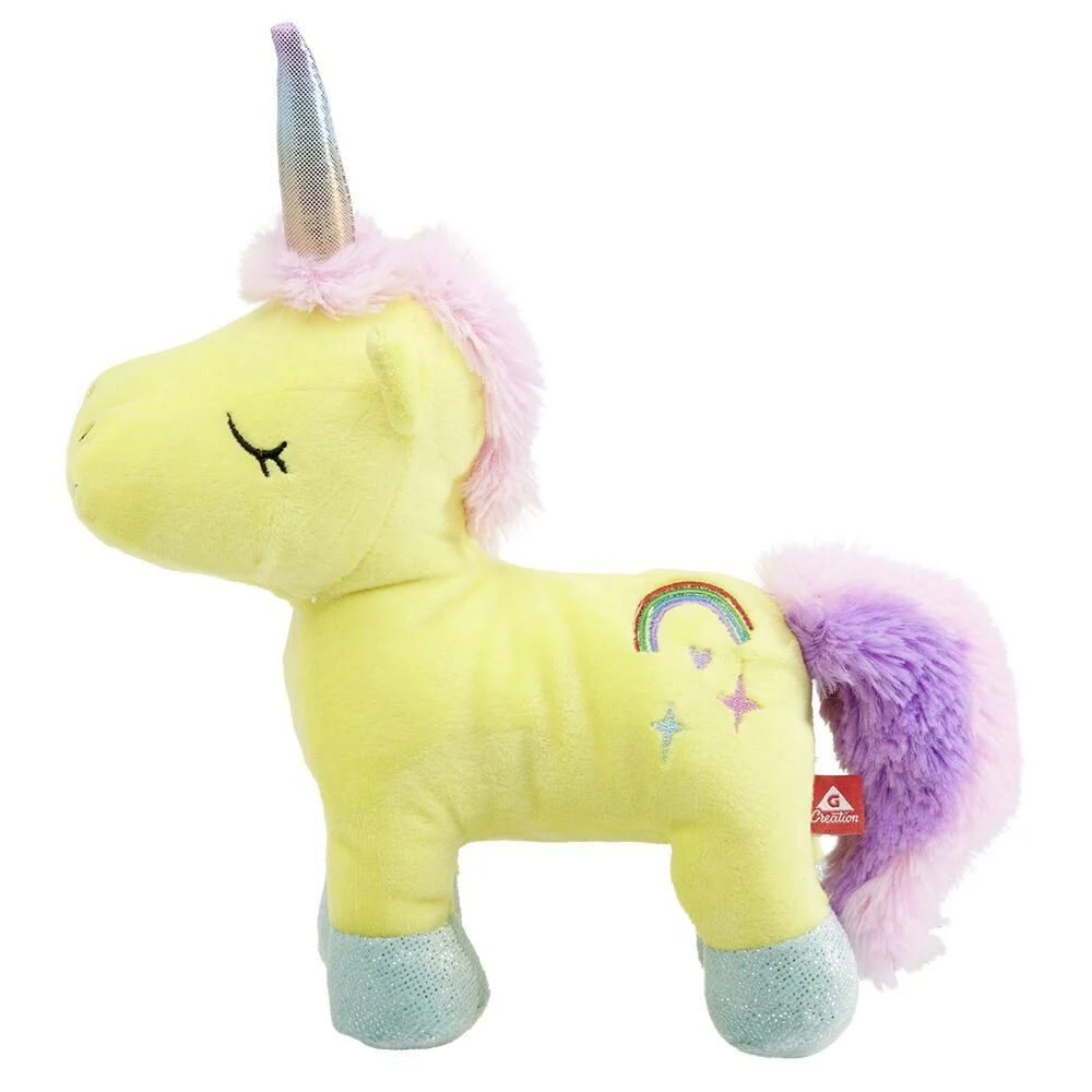 Peluche licorne polyester 19x8,5x22cm