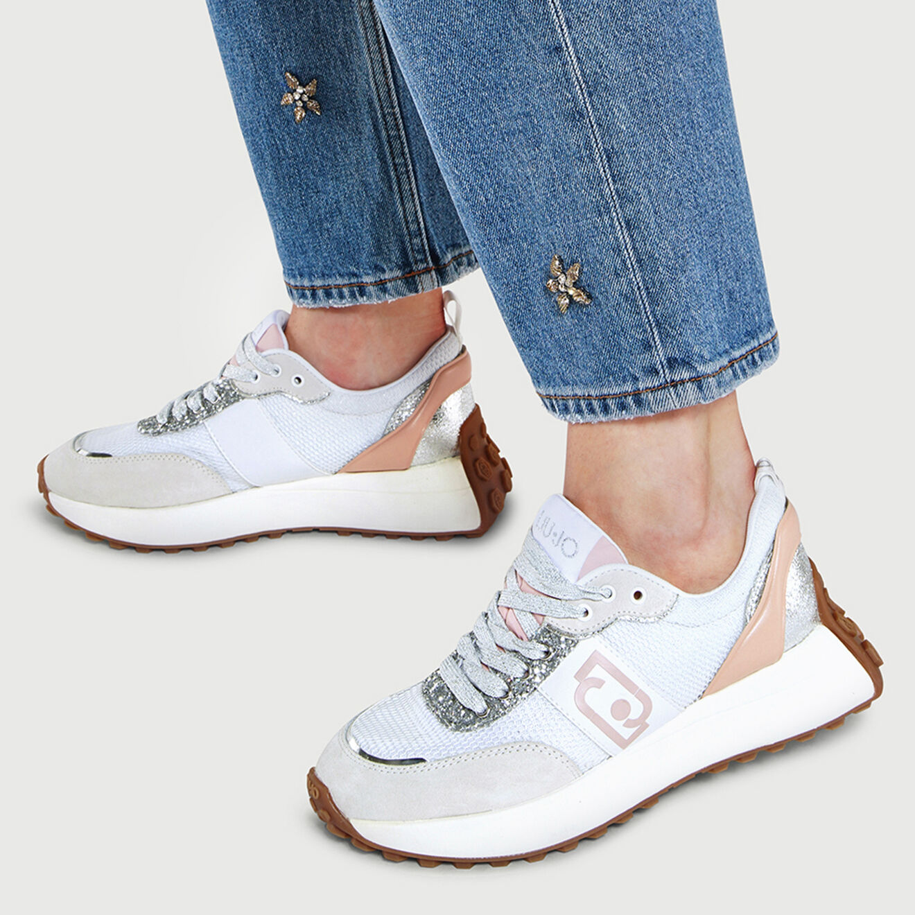 Liu-Jo Sneakers Lolo blanc/saumon