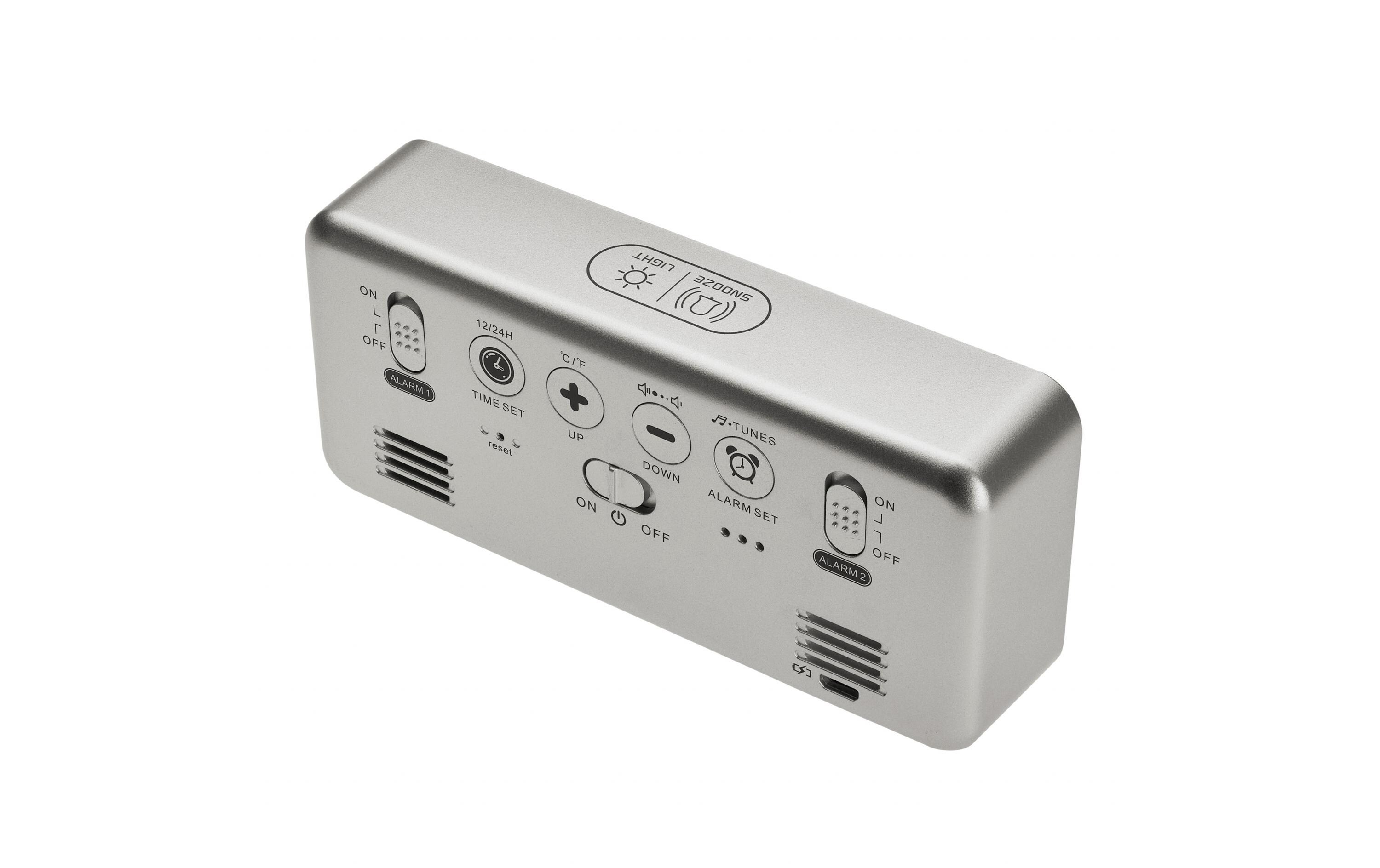 Digitalwecker SilberDigitaler Reisewecker