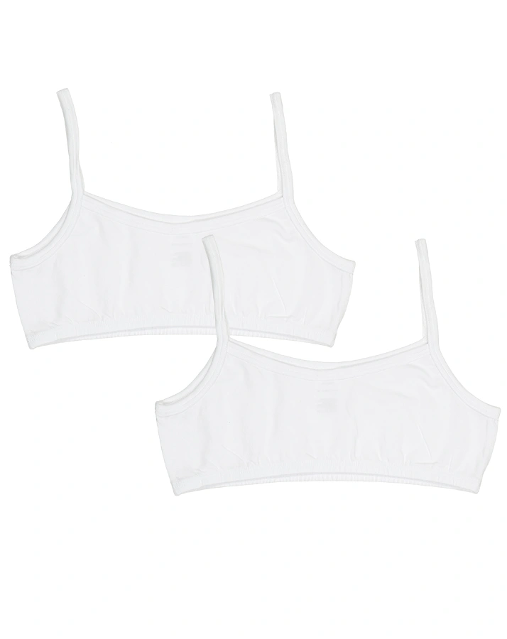 Bustier 95/5 2er Pack mit Spaghettiträgern in weiß