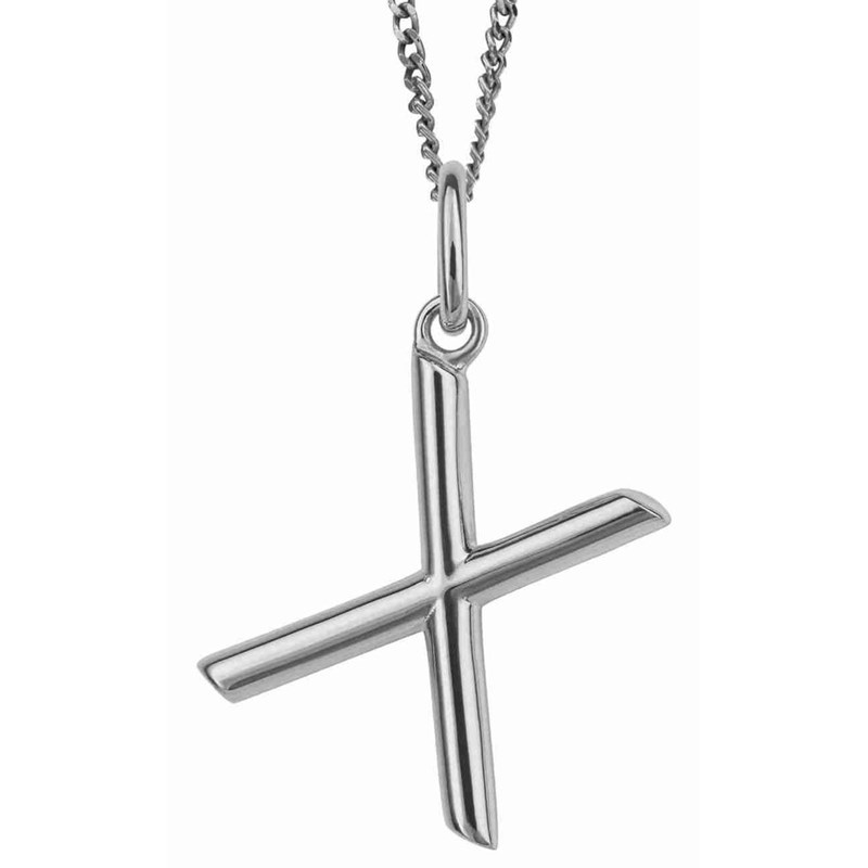 Collier lettre X en argent 925
