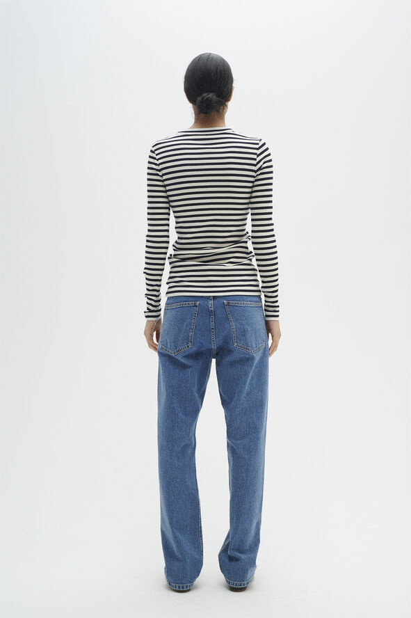 InWear DagnaIW Striped Tshirt LS Whisper white / marine blue