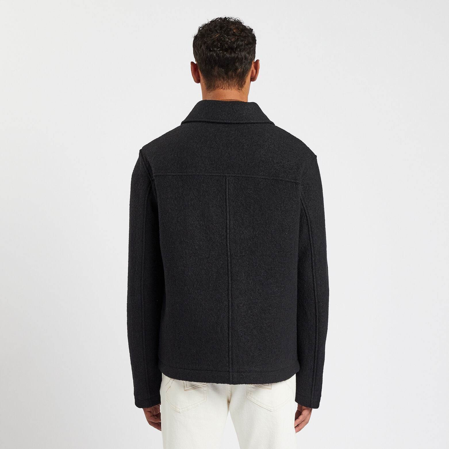Veste 3 poches en laine Noir