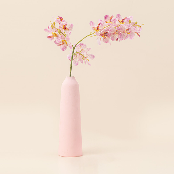 Zijden Orchidee Roze | incl. vaas